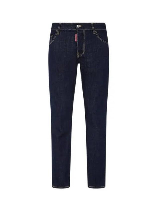 Men s Stitched Tight Skater Jeans Indigo - DSQUARED2 - BALAAN 1