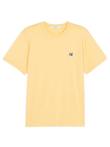 Grey Fox Head Patch Classic Short Sleeve T-Shirt Pale Orange - MAISON KITSUNE - BALAAN 1