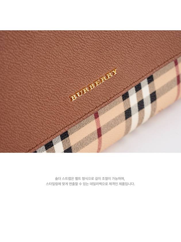 Loxley Check Cross Bag Bright Toffee - BURBERRY - BALAAN 5