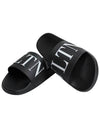 VLTN Logo Rubber Slippers Black - VALENTINO - BALAAN 3