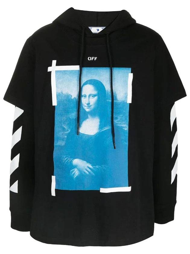 Mona Lisa double long-sleeved brushed hoodie - OFF WHITE - BALAAN 1