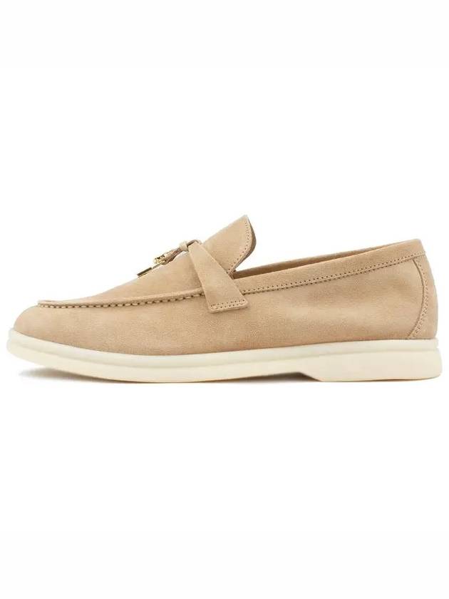 Summer Charms Walk Suede Loafers Sand Beige - LORO PIANA - BALAAN 4