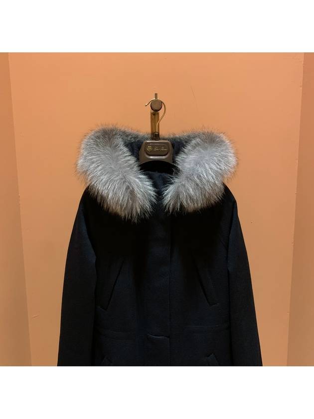 Cashmere Storm System Icery Long Parka Navy - LORO PIANA - BALAAN 3