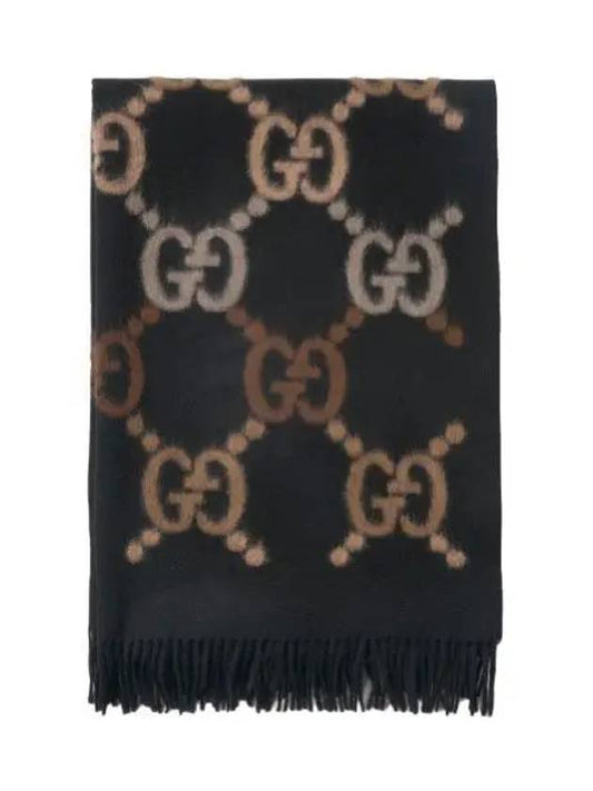 GG muffler shawl black brown - GUCCI - BALAAN 1