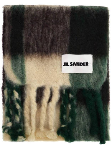 plaid mohair scarf in - JIL SANDER - BALAAN 1