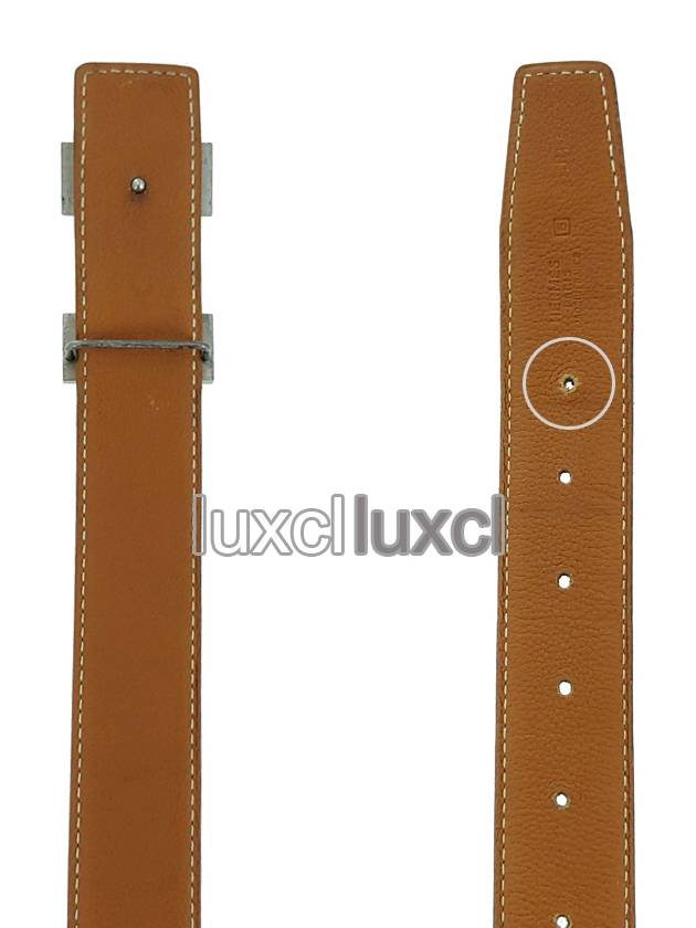 Vintage H reversible leather belt - HERMES - BALAAN 8