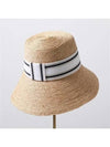 Logo Rafia Bucket Hat Beige - MIU MIU - BALAAN 4