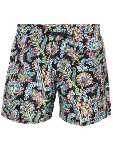 Paisley Print Logo Swim Shorts - ETRO - BALAAN 1