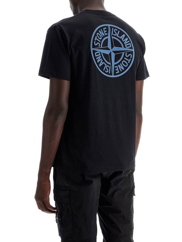 Stamp One Print Short Sleeve T-Shirt Black - STONE ISLAND - BALAAN 4