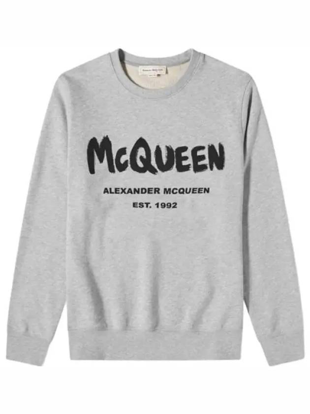 Graffiti Logo Sweatshirt Grey - ALEXANDER MCQUEEN - BALAAN 2