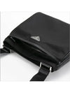 Triangle Logo Re-nylon Saffiano Leather Cross Bag Black - PRADA - BALAAN 7