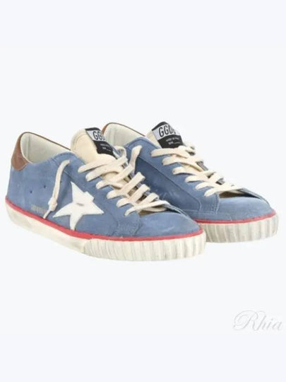 Superstar Suede Nylon Low Top Sneakers Blue - GOLDEN GOOSE - BALAAN 2