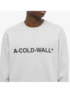 A COLD WALL Men s Light Gray Essential Logo Sweatshirt AC223MMT082I - A-COLD-WALL - BALAAN 4