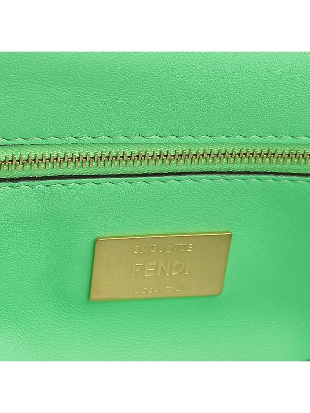 Baguette Medium Nappa Leather Chain Shoulder Bag Green - FENDI - BALAAN 11