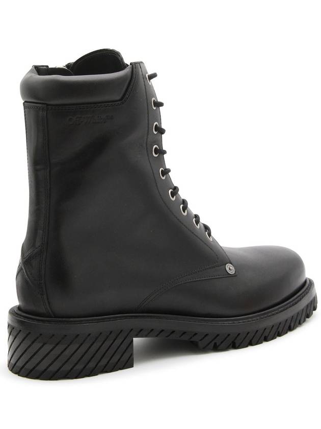 BLACK LEATHER BOOTS OMID025F23LEA0011010 - OFF WHITE - BALAAN 4