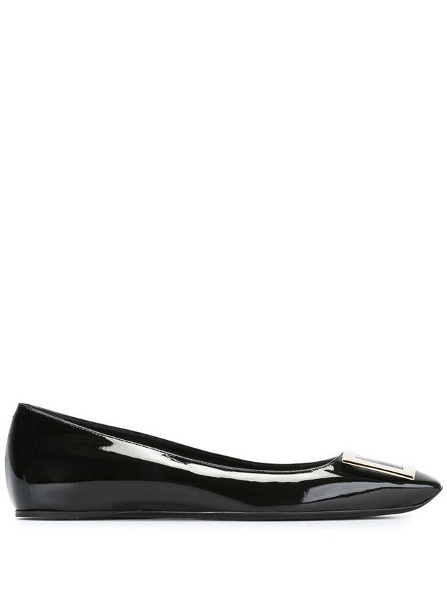 Trompette Metal Buckle Ballerina Black - ROGER VIVIER - BALAAN 2