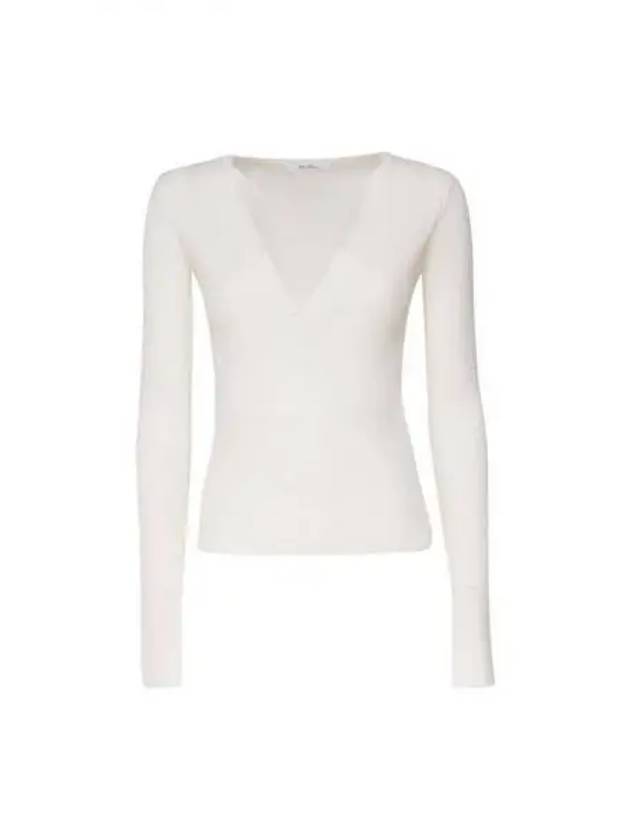 Urlo V-Neck Knit Top White - MAX MARA - BALAAN 2