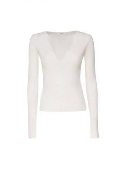 Urlo V-Neck Knit Top White - MAX MARA - BALAAN 2