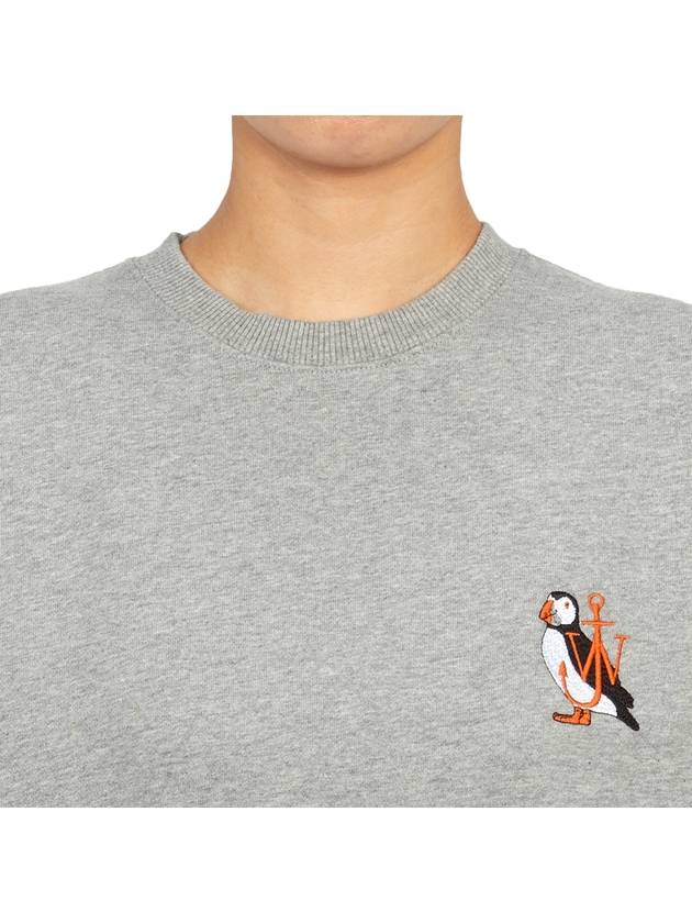 Embroidery Puffin Logo Sweatshirt Grey - JW ANDERSON - BALAAN 8