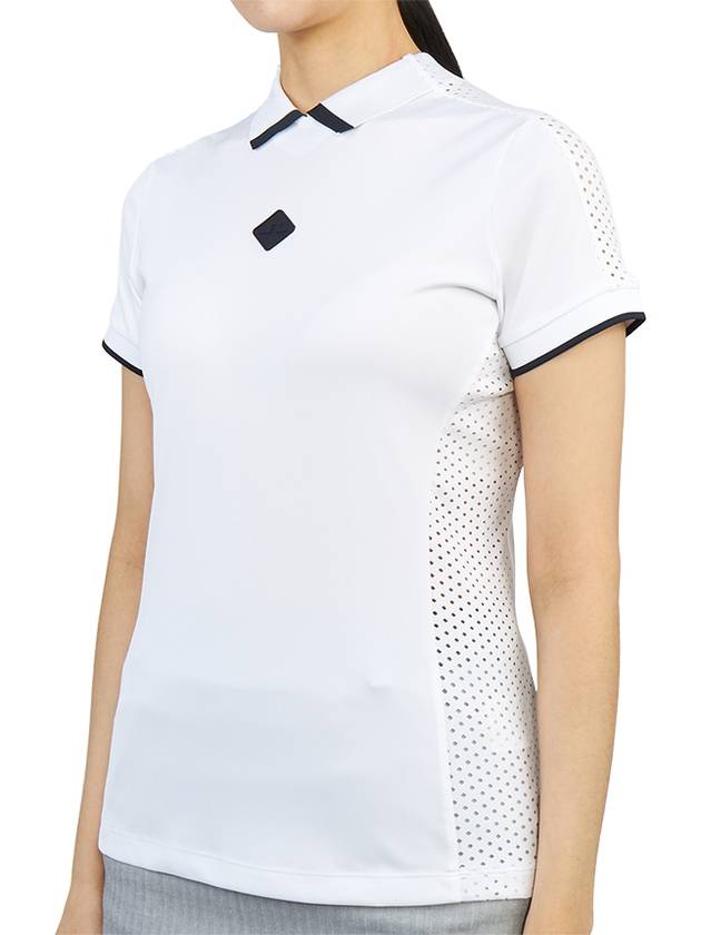 Women's Golfwear Enya Short Sleeve PK Shirt White - J.LINDEBERG - BALAAN 3