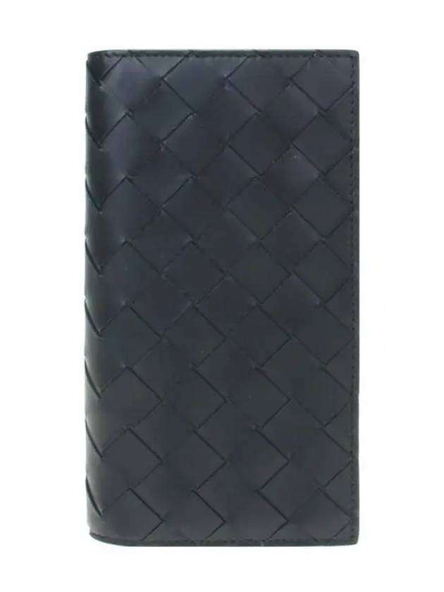 Intrecciato Leather Slim Long Wallet Black - BOTTEGA VENETA - BALAAN 2