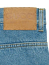 Cotton Straight Jeans Blue - GUCCI - BALAAN 6