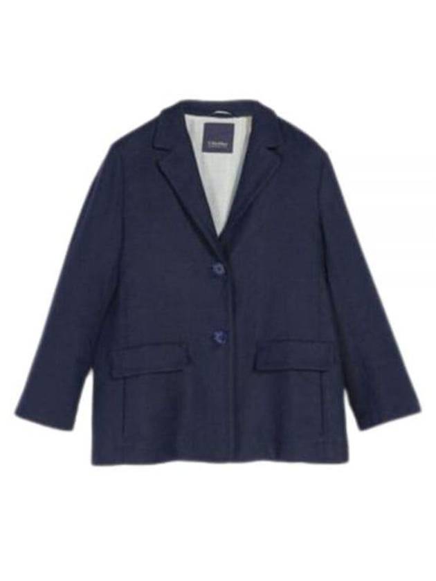 Marie Linen Jacket Navy - MAX MARA - BALAAN 2