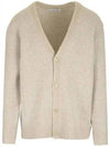 Wool Blend Cardigan Light Taupe - ACNE STUDIOS - BALAAN 2