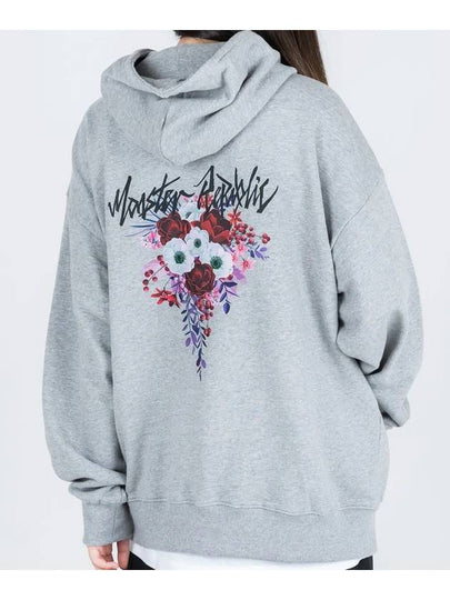 Movement Flower Merlot Red Hoodie Gray - MONSTER REPUBLIC - BALAAN 2