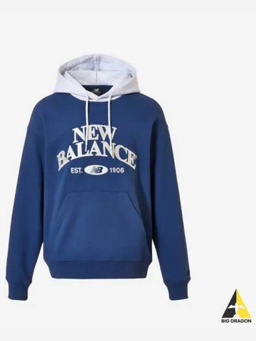 UNI Bridge Graphic Hoodie Semi Overfit 50 Blue - NEW BALANCE - BALAAN 1