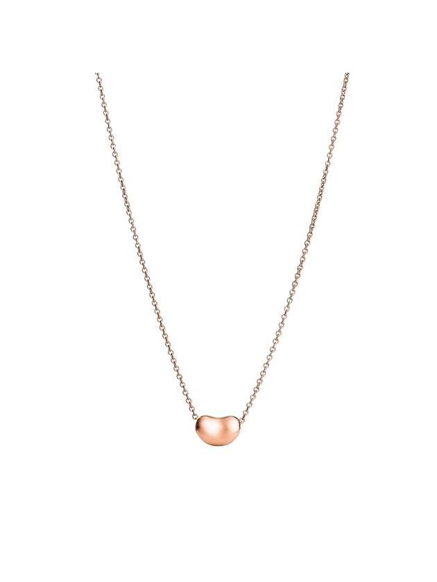 Women's Elsa Peretti Bean Pendant Necklace Rose Gold - TIFFANY & CO. - BALAAN 1