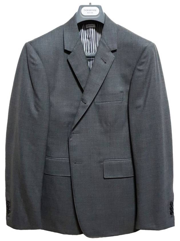 Men's Signature Classic Wool Suit Medium Grey - THOM BROWNE - BALAAN 5