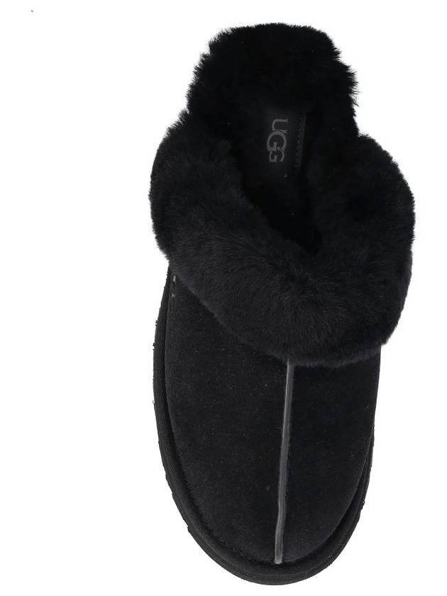 Women's Diskett Fleece Platform Slippers Black - UGG - BALAAN 5