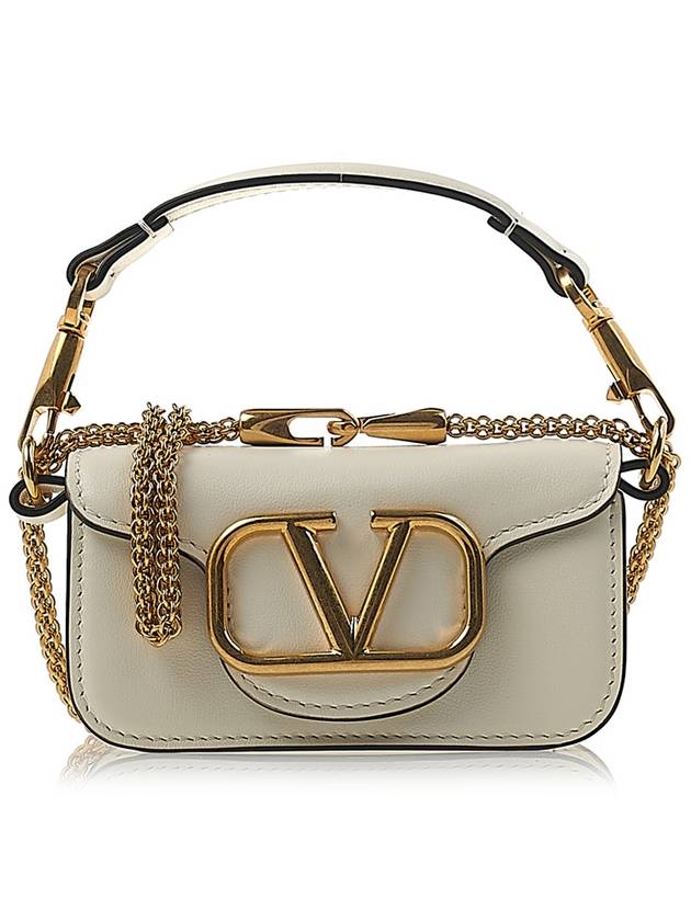 Gold Logo Micro Shoulder Bag Ivory - VALENTINO - BALAAN 2