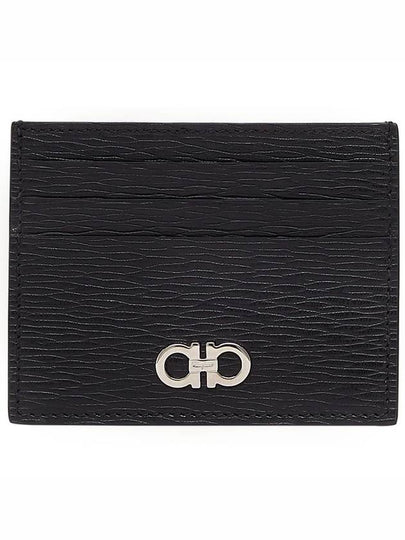 Revival Gancini Card Wallet Black - SALVATORE FERRAGAMO - BALAAN 2