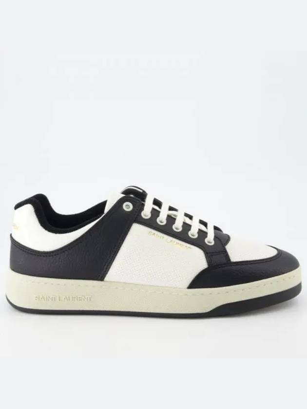 SL 61 Low Top Sneakers Black White - SAINT LAURENT - BALAAN 2