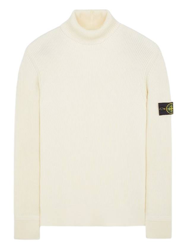 Men's Logo Patch Turtleneck White - STONE ISLAND - BALAAN 2