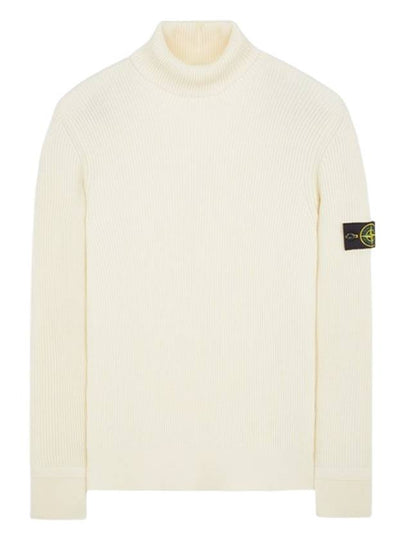 Men's Logo Patch Turtleneck White - STONE ISLAND - BALAAN 2