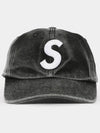 S logo pigment 6 panel men ball cap FW24H28 BLACK - SUPREME - BALAAN 3