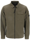 Gabardine Zip Up Long Sleeve Shirt Green - CP COMPANY - BALAAN 2