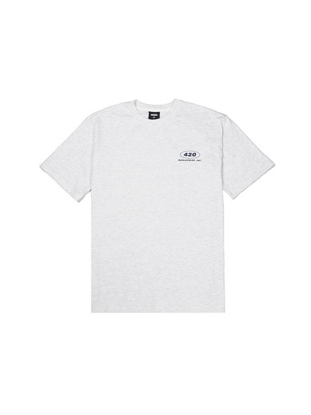 420 Maru Logo T-Shirt White Melange - FOREEDCLUB - BALAAN 2