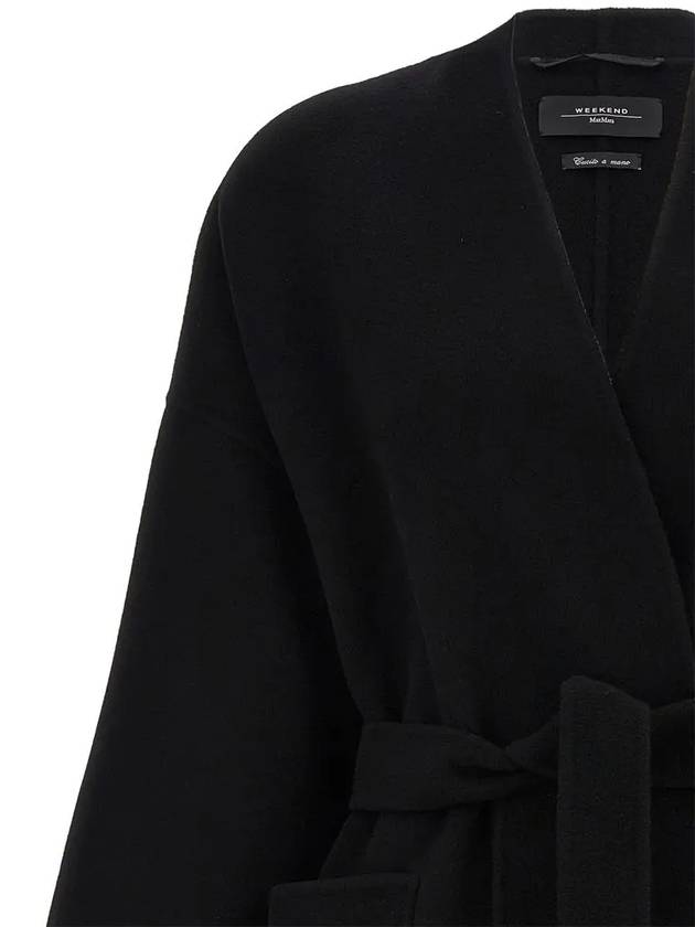 ERIS Belted Wool Coat Black 2425016011 013 - MAX MARA - BALAAN 4