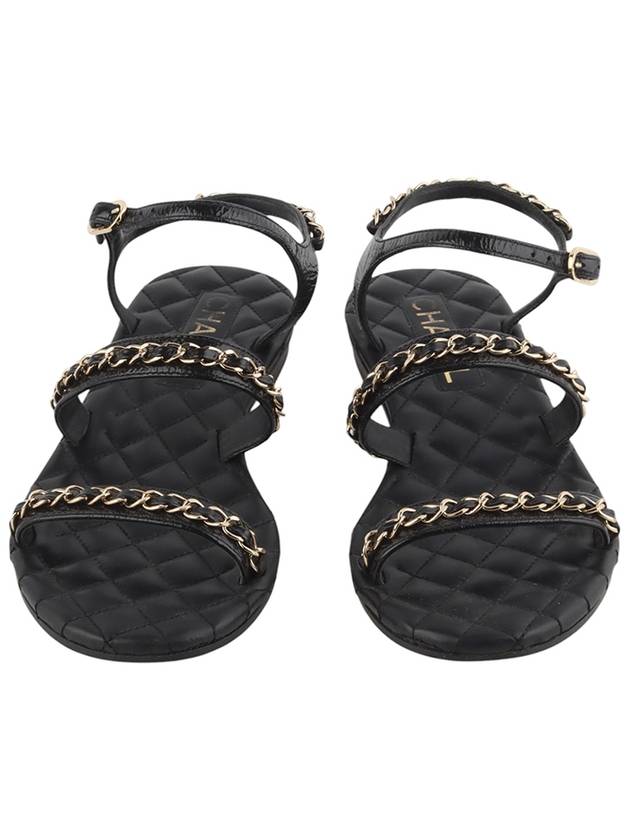 G36934 Quilted gold chain strap sandals size 35 34284 1 - CHANEL - BALAAN 2