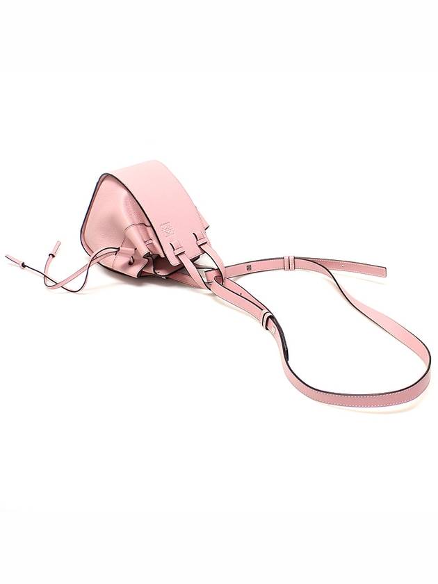 314 12 V07 Pink Calfskin Drawstring Bucket Mini Hammock Bag 2WAY - LOEWE - BALAAN 4