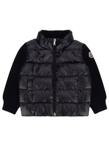 Moncler Baby Padded Knit Jacket Navy - MONCLER - BALAAN 1