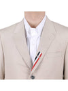 Typewriter Cloth Grosgrain Placket Sport Jacket Beige - THOM BROWNE - BALAAN 7