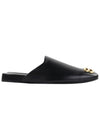 Women's Cozy BB Logo Leather Bloafer Mule Black - BALENCIAGA - BALAAN 3