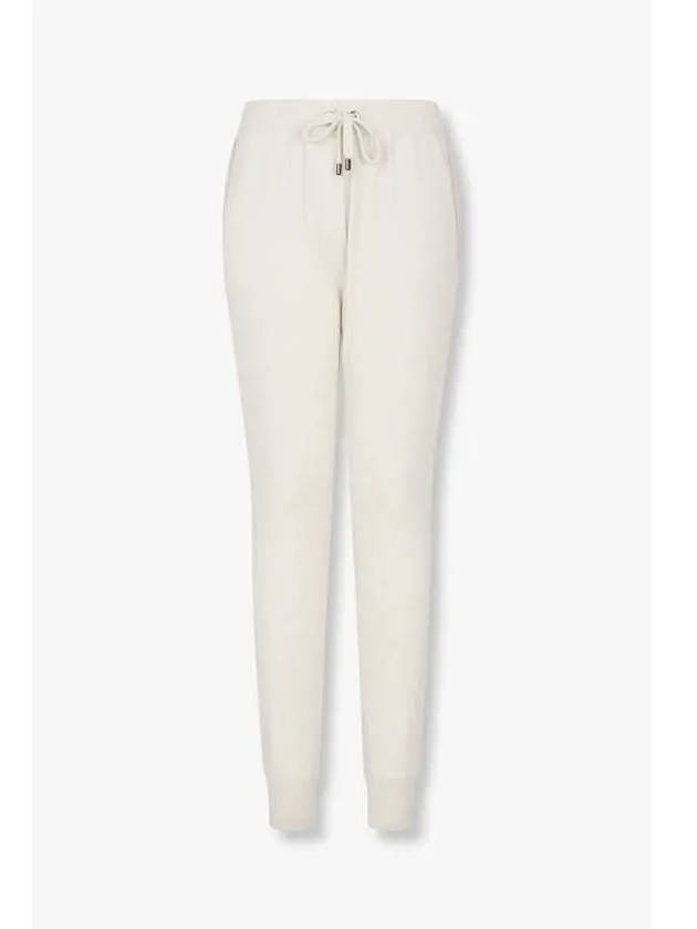 Women s Cashmere Knit Jogger Pants Ivory - BRUNELLO CUCINELLI - BALAAN 1