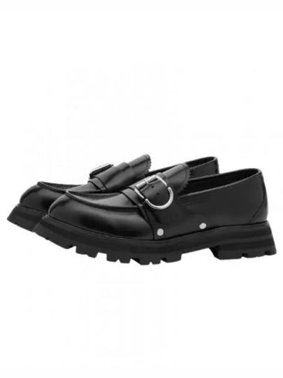 Buckle Leather Loafers Black - ALEXANDER MCQUEEN - BALAAN 2