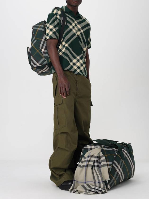 Shield Check Pattern Large Duffel Bag Green - BURBERRY - BALAAN 3